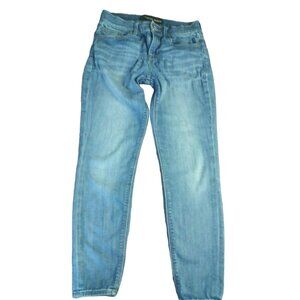 Express Mid Rise Skinny Stretch Legging Jeans Size 0 Short Blue 28x25